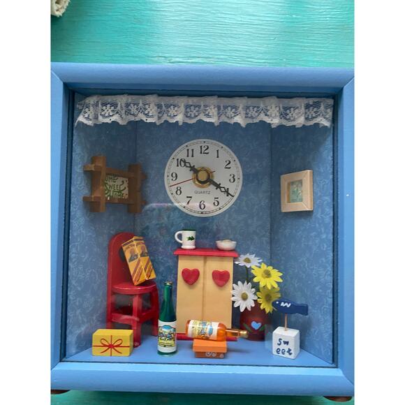Cottage Core 3 D picture Clock RARE - Picture 3 of 9